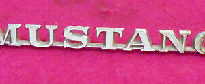 1965 1966 Ford Mustang Coupe Convertible ORIGINAL FRONT FENDER 'MUSTANG' EMBLEM
