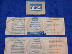 1955-1962 Ford Fairlane Galaxie F100 F250 Mercury NOS 292 V8 Std PISTON RINGS