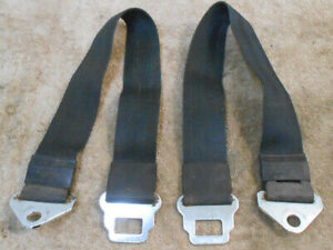 1965 1966 67 Ford Mustang Fastback Convert GT Cougar ORIG BLACK FRONT SEAT BELTS