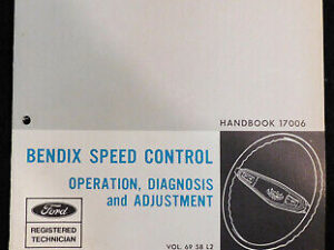 1969 1970 Ford Mercury Lincoln NOS BENDIX SPEED CONTROL TRAINING HAND BOOK