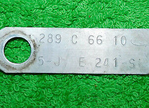 1966 Ford Falcon Fairlane Galaxie Mercury Comet ORIG 289 2V T/E ENGINE I.D. TAG