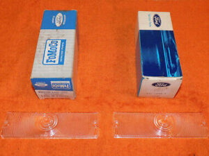 1957 Ford Thunderbird Convertible NOS LH & RH FRONT PARKING LAMP LIGHT LENSES