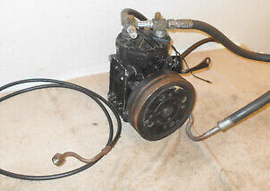1967 Ford Mustang ORIG 6 CYL 200 A/C COMPRESSOR + CLUTCH PULLEY + HOSES +BRACKET