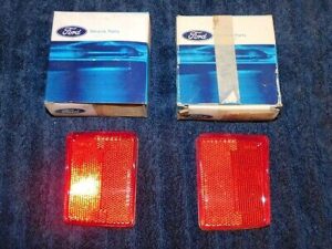 1968 Ford Fairlane 500 GT Torino Fastback NOS L&R REAR QUARTER PANEL REFLECTORS