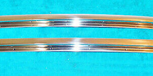 1964.5-1968 Mustang GT Shelby ORIG DOOR VENT WINDOW DIVISION BARS Show Polished