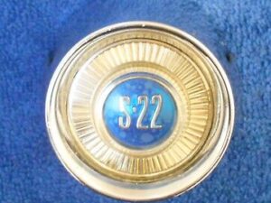 1961 1962 1963 Mercury Comet S-22 NOS STEERING WHEEL HORN 'S-22' EMBLEM BUTTON