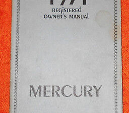 1971 Mercury Monterey Custom Marquis Brougham Colony Park ORIGINAL OWNERS MANUAL