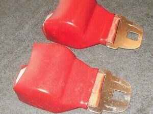 1965 1966 1967 Thunderbird Fairlane Comet Cyclone ORIG RED SEAT BELT RETRACTORS