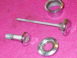 1967 1968 Mustang Shelby Cougar ORIG HEAD LIGHT SWITCH KNOB ROD IGNITION BEZELS