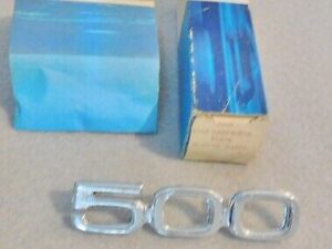 1971 Ford Custom 500 1972 Custom Galaxie NOS QUARTER PANEL 500 NUMERAL NAMEPLATE