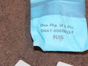 1977 1978 Ford LTD II Elite Ranchero NOS GRAY SQUARE SEAT BELT RETRACTOR PLUGS