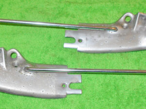 1968 Mustang GT Shelby GT350 GT500 ORIG L+R CONVERTIBLE TOP LATCH VISOR BRACKETS