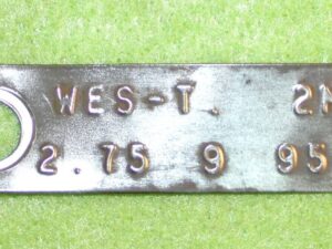 1973 Ford Mustang Fastback Mach 1 Conv Cougar ORIG 9" REAR END AXLE ID TAG 2.75