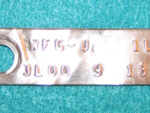 1972 Ford Custom Galaxie 500 LTD Monterey Marquis ORIG 3L00 9" REAR END AXLE TAG