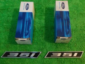 1969 1970 Mustang Fastback Cp Convertible Grande NOS 351 FENDER EMBLEM ORNAMENTS