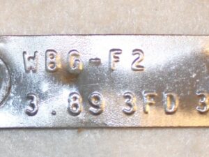 1963 1964 Ford F100 P100 Truck ORIG 8 3/4" REAR END AXLE DIFFERENTIAL TAG 3.89