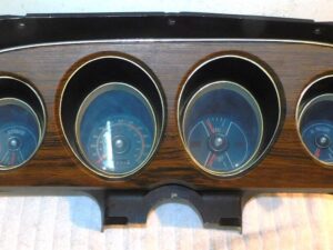 1970 Mustang Fastback Mach 1 Grande Boss Conv ORIG DECOR WOODGRAIN GAUGE CLUSTER