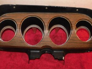 1970 Mustang Mach 1 Boss Grande ORIG DECOR WOOD GRAIN GAUGE CLUSTER TRIM BEZELS