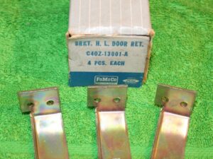 1964 Fairlane 500 Coupe Sedan Wagon NOS LH+RH HEAD LAMP DOOR RETAINING BRACKETS