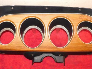 1969 Mustang Mach1 Boss Shelby ORIG DELUXE DECOR DASH TEAK WOODGRAIN GAUGE BEZEL