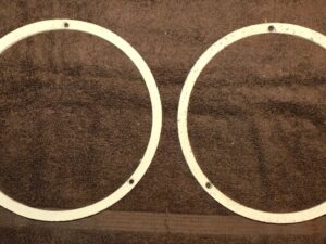 1967 1968 Mustang Fastback Coupe GT Convertible ORIG HEAD LAMP DOORS TRIM RINGS