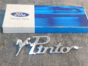 1975 1976 1977 1978 1979 1980 Ford Pinto NOS FENDER or TRUNK 'PINTO' NAME PLATE
