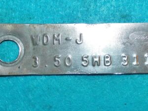 1966 Ford F100 P100 E200 ORIG 8 3/4" or 9" REAR END AXLE DIFFERENTIAL TAG 3.50