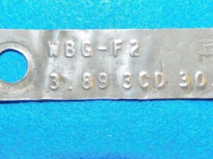 1963 Ford F100 P100 Truck ORIG 8 3/4" REAR END AXLE DIFFERENTIAL TAG 3.89