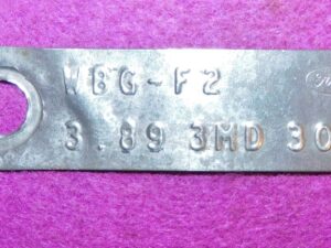 1964 Ford F100 P100 Truck ORIG 8 3/4" REAR END AXLE DIFFERENTIAL TAG 3.89