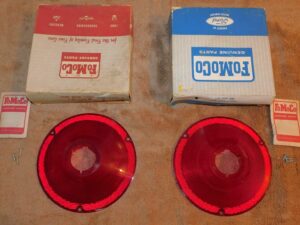 1961 Ford Fairlane 500 Galaxie Vic Sunliner ORIG NOS REAR TAIL LIGHT LAMP LENSES