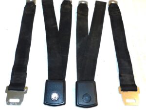 1968 1969 1970 Mustang GT Cougar Xr7 ORIG BLACK CONVERTIBLE FRONT SEAT BELTS SET