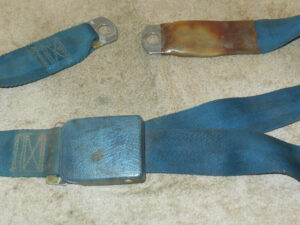 65 1966 1967 Mustang Fastback Coupe Convert GT A Cougar ORIG BLUE REAR SEAT BELT