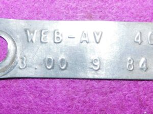 1974 Ford Torino Sport Brougham Montego MX Cougar ORIG 3.00 9" REAR END AXLE TAG