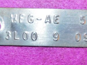 1975 Ford Custom Galaxie 500 LTD Monterey Marquis ORIG 3L00 9" REAR END AXLE TAG