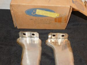 1979 1980 1981 Mustang Capri NOS FRONT BUMPER REINFORCEMENT PLATES Aluminum Bmpr