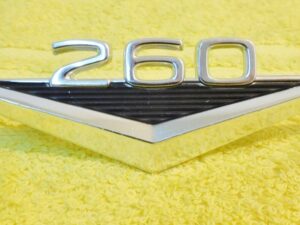 1964 Ford Mustang Falcon Sprint Ranchero Fairlane NOS 260 FENDER EMBLEM ORNAMENT