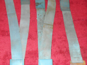 1966 1967 Mustang Fastback Coupe GT Cougar Xr7 ORIG DELUXE AQUA REAR SEAT BELTS
