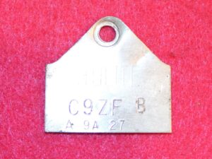 1969 Ford Mustang Mach1 Grande Cougar Xr7 ORIG 351W 2V A/T CARBURETOR TAG C9ZF-B