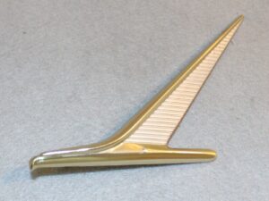 1961 Ford Falcon Deluxe Futura NOS GOLD BIRD LH FENDER EMBLEM ORNAMENT