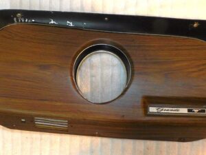 1969 1970 Mustang Mach 1 Boss Grande ORIG RH WOOD GRAIN DASH CLOCK PANEL BEZELS