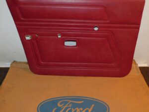 1981-1983 Ford Escort Mercury Lynx 4-Dr NOS RED LH FRONT DOOR INSIDE TRIM PANEL