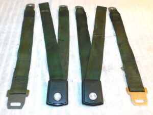 1968 1969 1970 Mustang GT Cougar Xr7 ORIG GREEN CONVERTIBLE FRONT SEAT BELTS SET