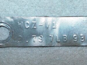 1968 Ford Mustang Fastback Coupe Cnv GT Cougar ORIG 8" REAR END AXLE ID TAG 2.79