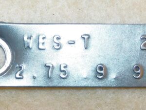 1973 Ford Mustang Fastback Mach 1 Conv Cougar ORIG 9" REAR END AXLE ID TAG 2.75