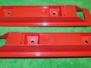 1971 1972 1973 Mustang Fastback Coupe Convrt ORIG VERMILLION DOOR ARM REST BASES