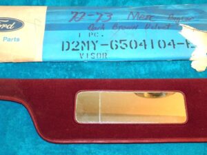 1972 Mercury Monterey Custom Marquis Brougham NOS DARK RED VELVET RH SUN VISOR