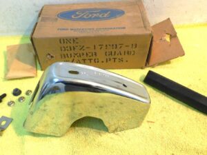 1973 Ford Pinto Runabout Station Wagon NOS CHROME FRONT BUMPER LH GUARD w PAD