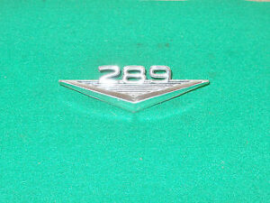 1964 1965 1966 Mustang Fastback Convertible GT Falcon ORIGINAL 289 FENDER EMBLEM