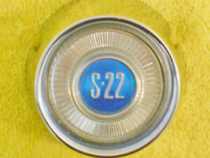 1961 1962 1963 Mercury Comet S-22 NOS STEERING WHEEL HORN 'S-22' EMBLEM BUTTON