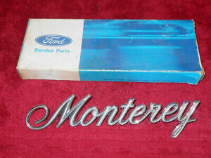 1971 1972 MONTEREY Hardtop Sdn Wagon Custom NOS QUARTER PANEL EMBLEM NAME PLATE